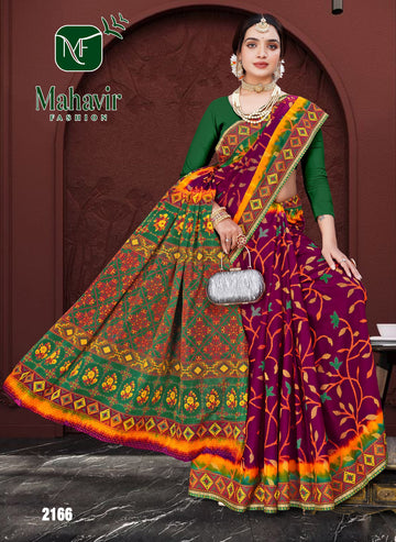 Magenta Pure Cotton Malmal Soft Finish Saree