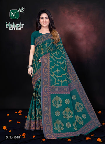 Purnima Jaquard Rama Green Pure Cotton Malmal