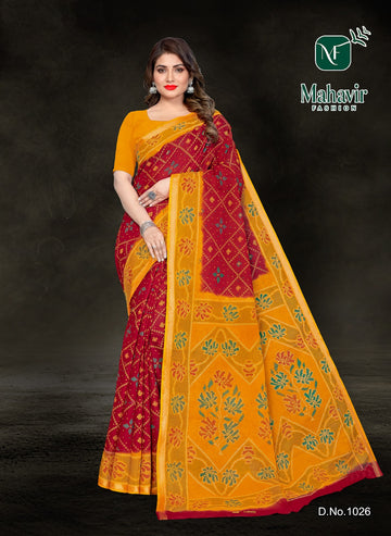 Vanshika Red Resham Zari Patti