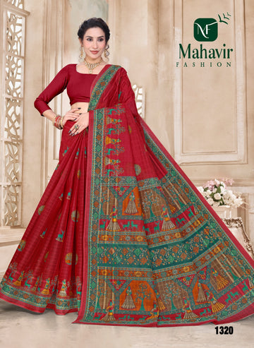 Red Pure Cotton Malmal Chokda RM