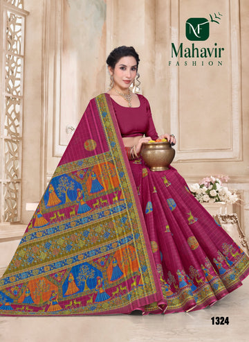 Rani Pink Pure Cotton Malmal Chokda RM