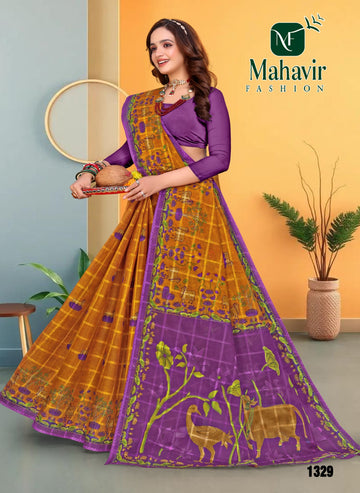 Mustard Pure Cotton Malmal Chokda NK