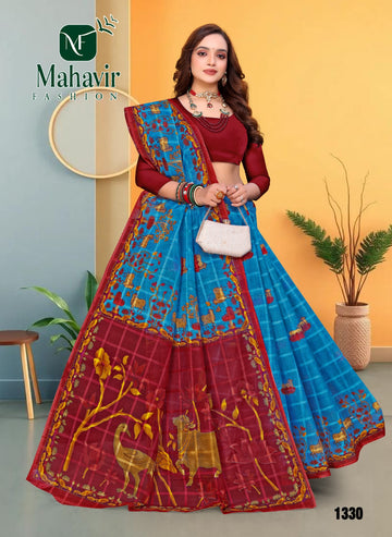 Royal Blue Pure Cotton Malmal Chokda NK
