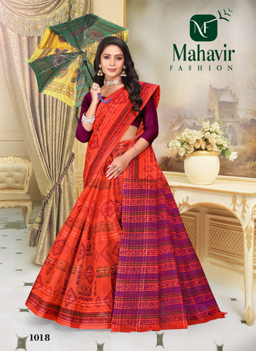 Rang Manch Light Red Doria Pure Cotton Malmal