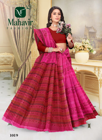 Rang Manch Pink Doria Pure Cotton Malmal