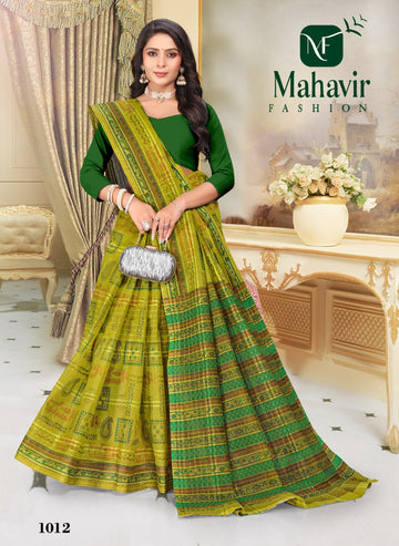Rang Manch Light Green Doria Pure Cotton Malmal
