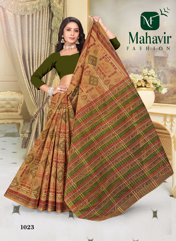 Rang Manch Cream Doria Pure Cotton Malmal
