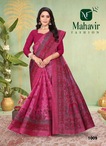 Baluchari Pestle Pink Doria Pure Cotton Malmal